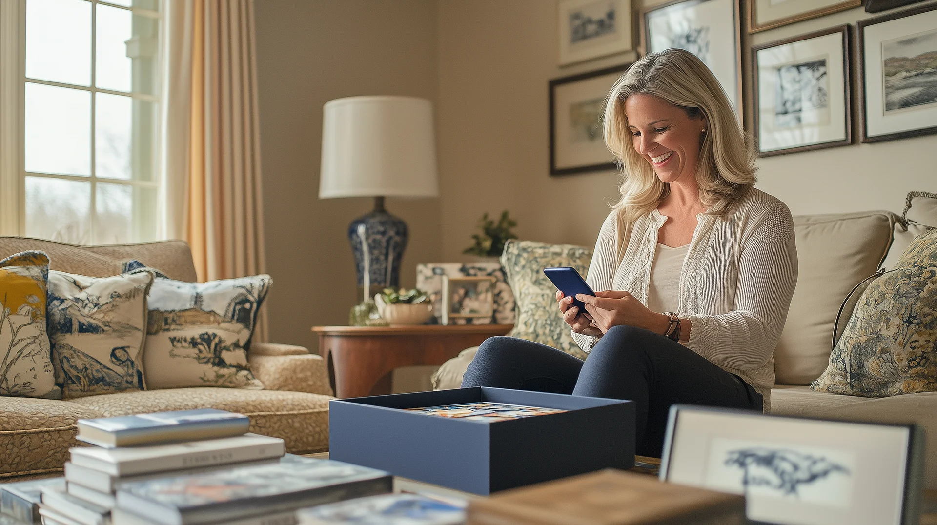 Mom receives a digital notification