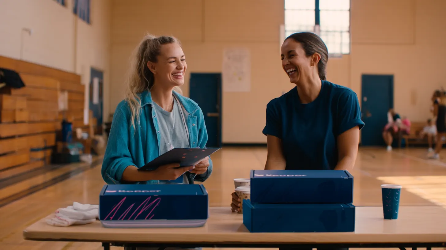KeeperBoxes checked in at the school collection table